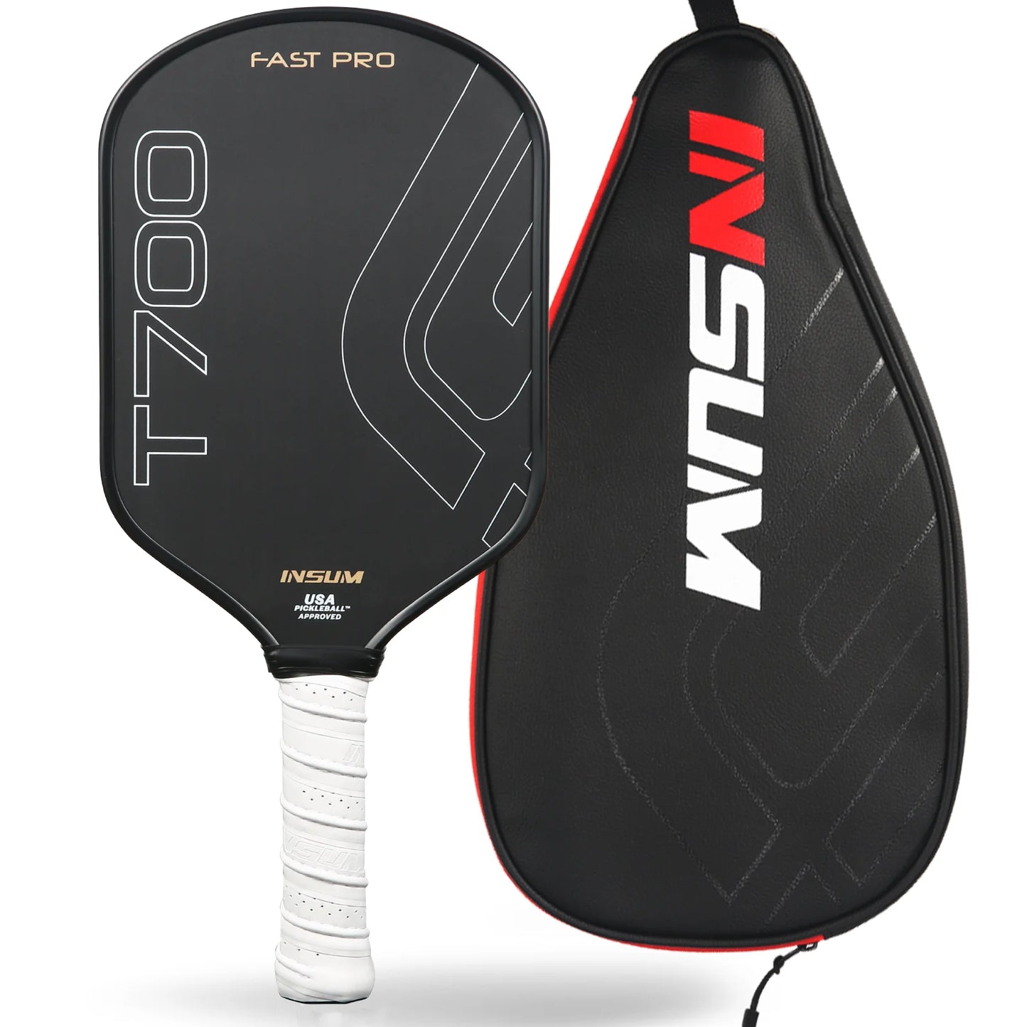 INSUM T700 Pickleball Paddle USAPA Approved Raw Carbon Fiber Foam 3 Days Delivery