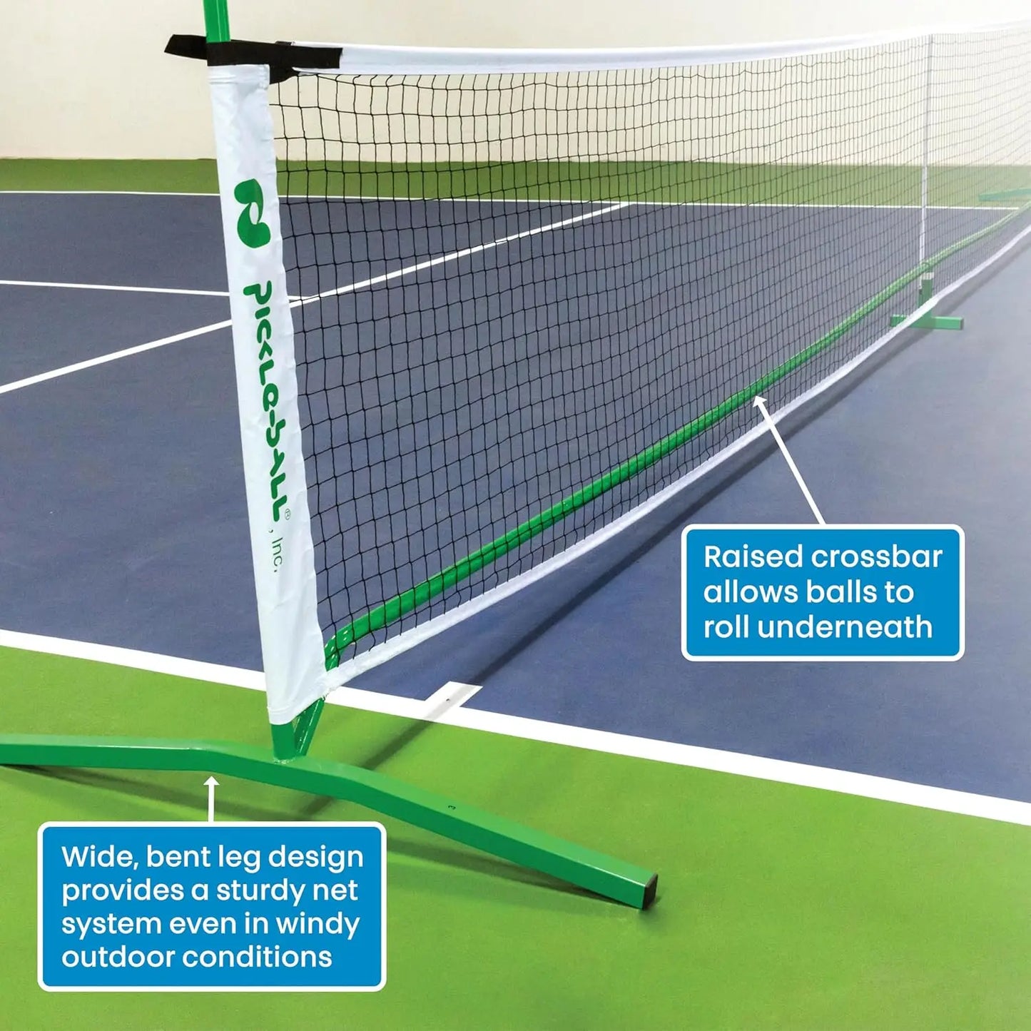 Tournament Pickleball Net - Portable Lightweight Steel Construction for Outdoor Play 3 Days Delivery